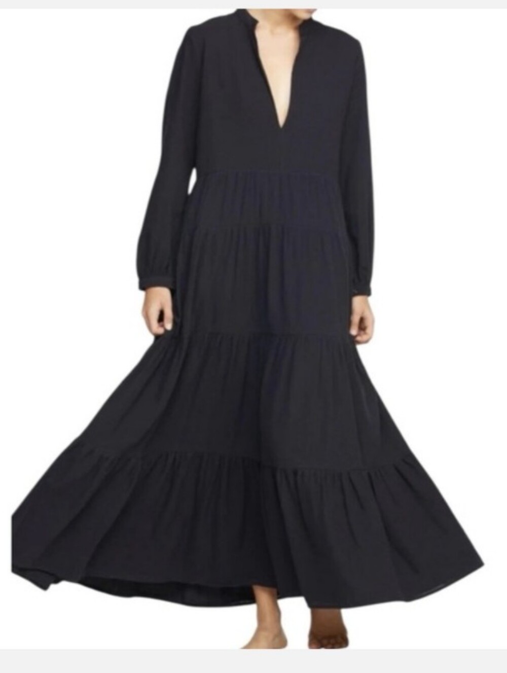 Mikoh Paris Tiered Maxi Dress Lightweight Flowy Size 3 - Picture 2 of 11